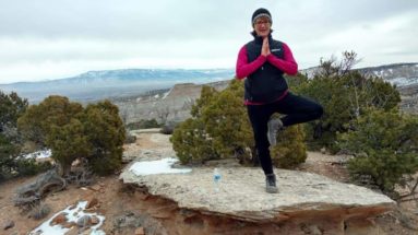 yoga on the monument