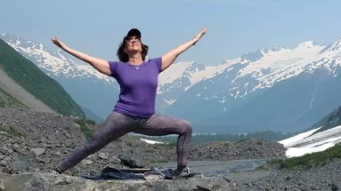 yoga on the mountain